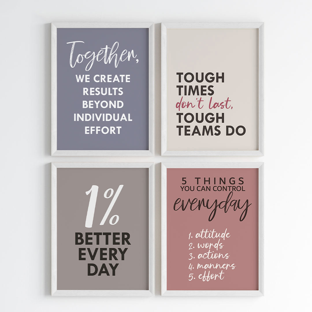 Team Spirit Motivation Wall Art (Framed)