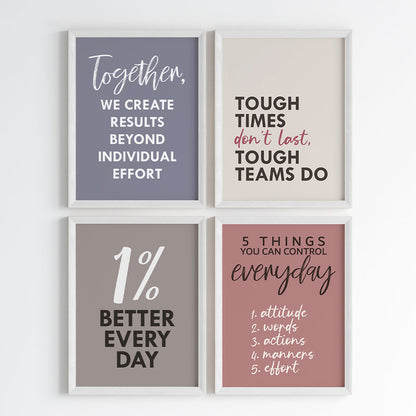 Team Spirit Motivation Wall Art (Framed)