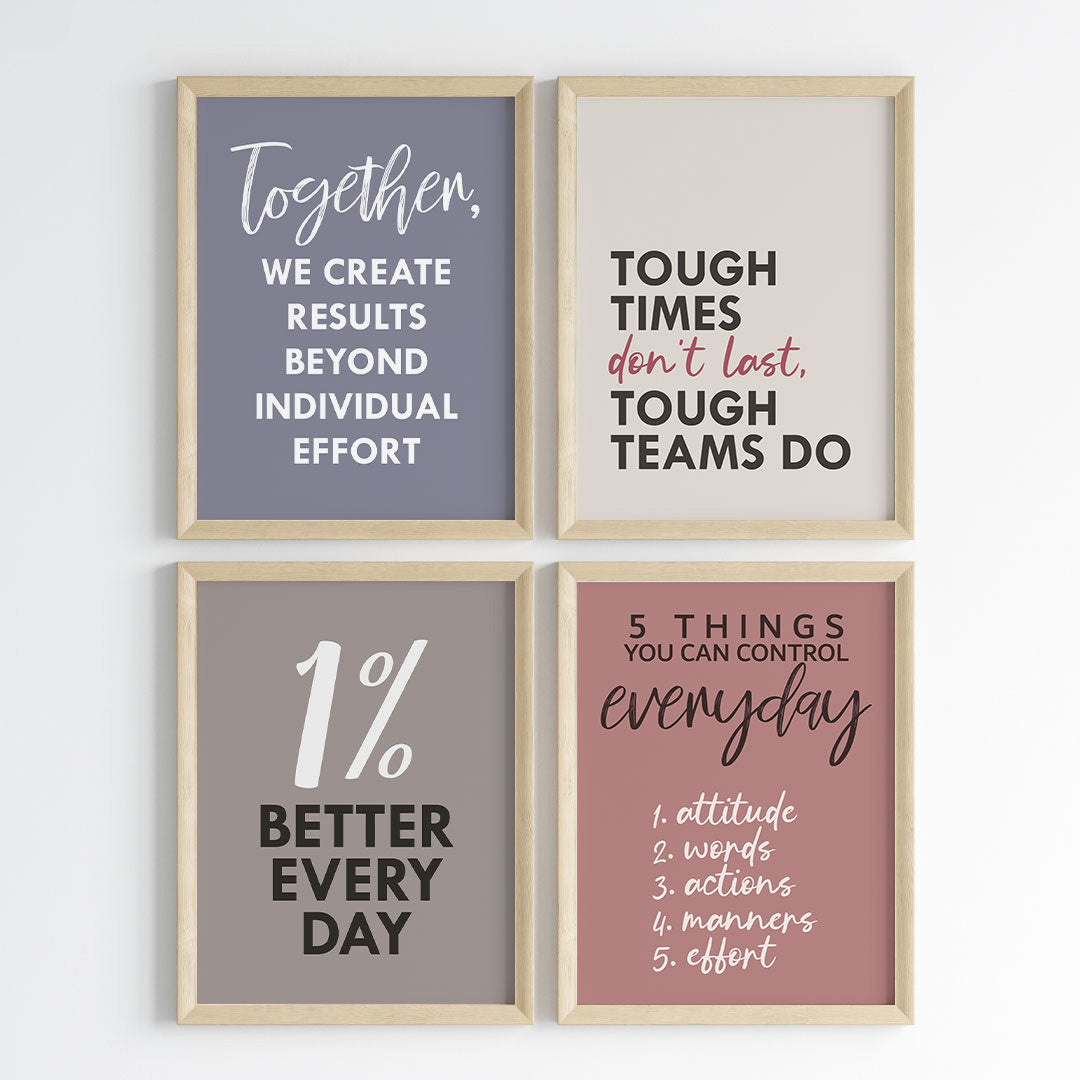 Team Spirit Motivation Wall Art (Framed)