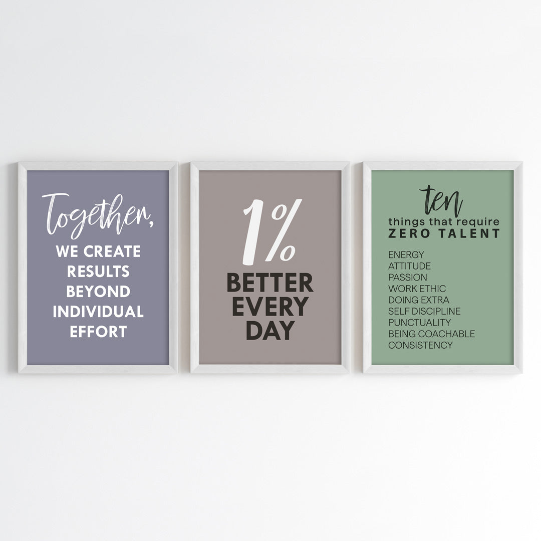 Team Spirit Motivation Wall Art (Framed)