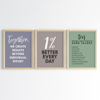 Team Spirit Motivation Wall Art (Framed)