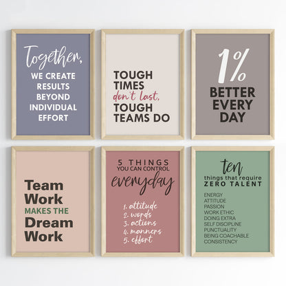 Team Spirit Motivation Wall Art (Framed)