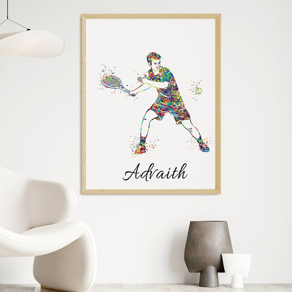 Load image into Gallery viewer, &#39;Tennis Player&#39; Personalised Wall Art (Big Frame)
