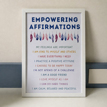 The Empowering Affirmations Wall Art (Framed)