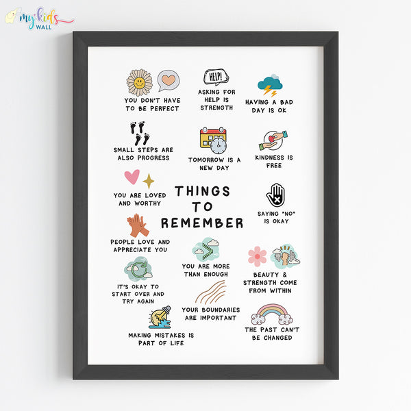 Load image into Gallery viewer, &#39;Important Things to Remember&#39; Wall Art (Framed)

