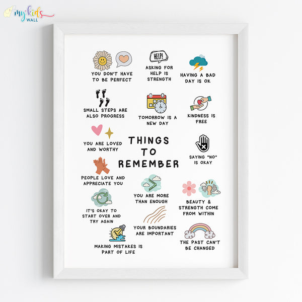 Load image into Gallery viewer, &#39;Important Things to Remember&#39; Wall Art (Framed)
