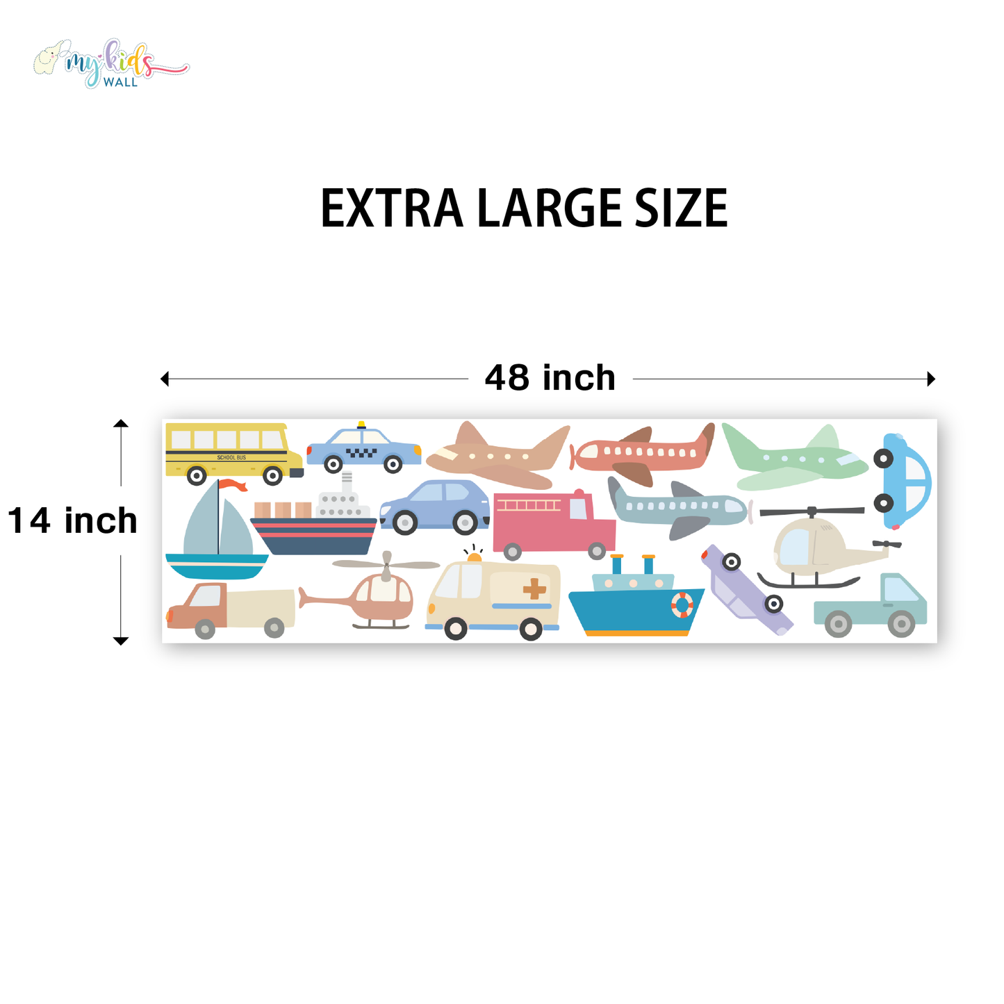 Transportation Fun Personalized Wall Stickers