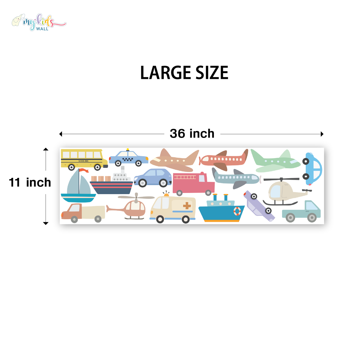 Transportation Fun Personalized Wall Stickers