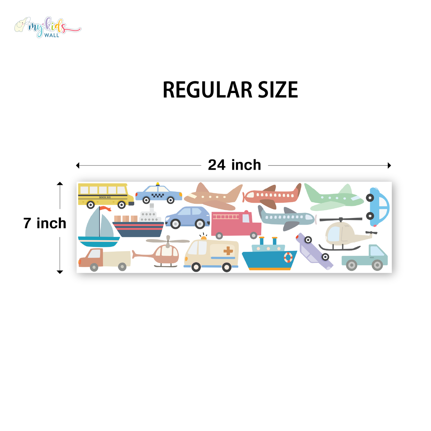 Transportation Fun Personalized Wall Stickers