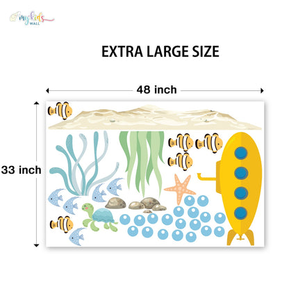 Underwater Submarine Adventure Personalized Wall Stickers