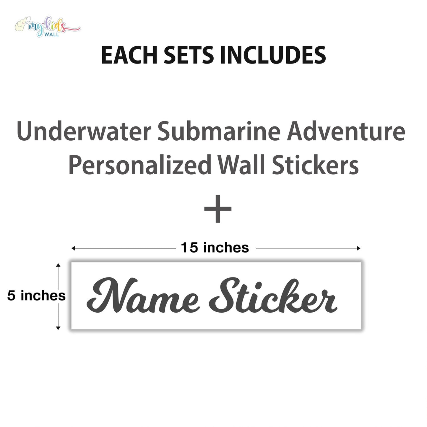 Underwater Submarine Adventure Personalized Wall Stickers