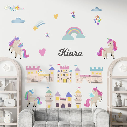 Unicorn Kingdom Personalized Wall Stickers