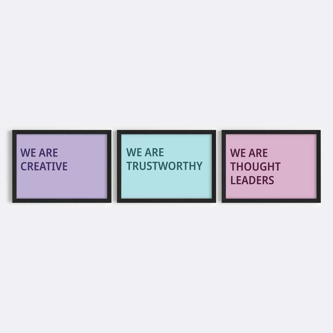 Our Brand Values Custom Wall Art (Framed)
