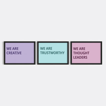 Our Brand Values Custom Wall Art (Framed)