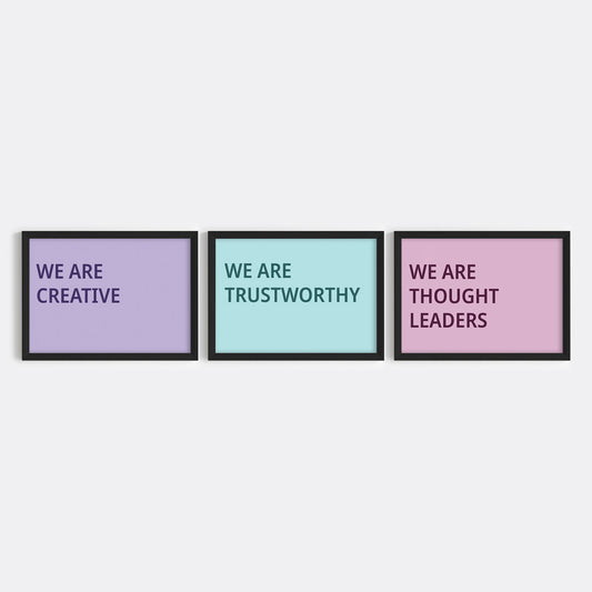 Our Brand Values Custom Wall Art (Framed)