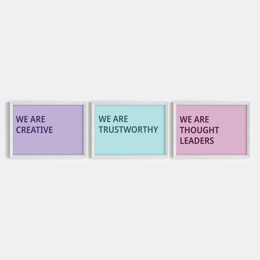 Our Brand Values Custom Wall Art (Framed)