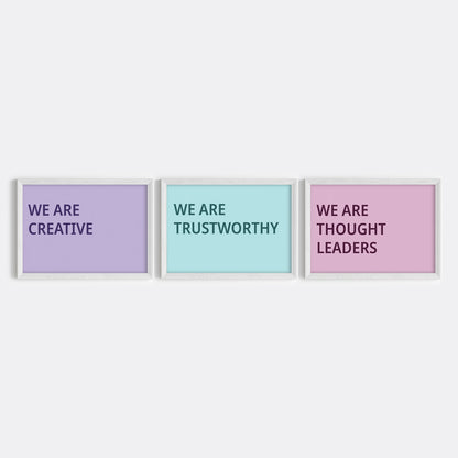 Our Brand Values Custom Wall Art (Framed)
