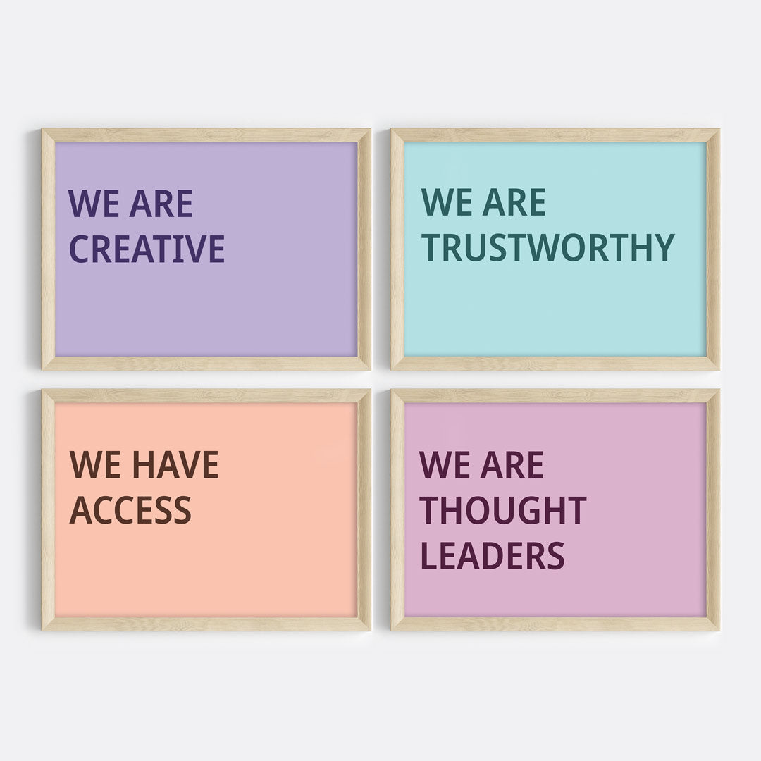 Our Brand Values Custom Wall Art (Framed)