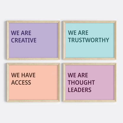 Our Brand Values Custom Wall Art (Framed)