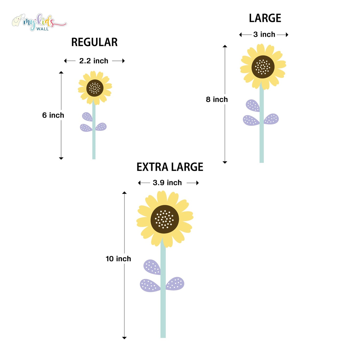 Whimsical Flowers Personalized Wall Stickers