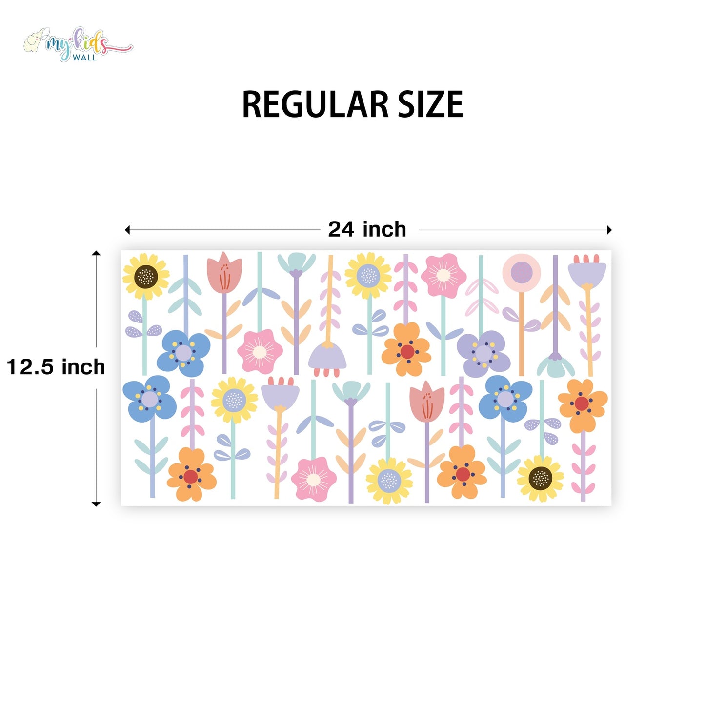 Whimsical Flowers Personalized Wall Stickers