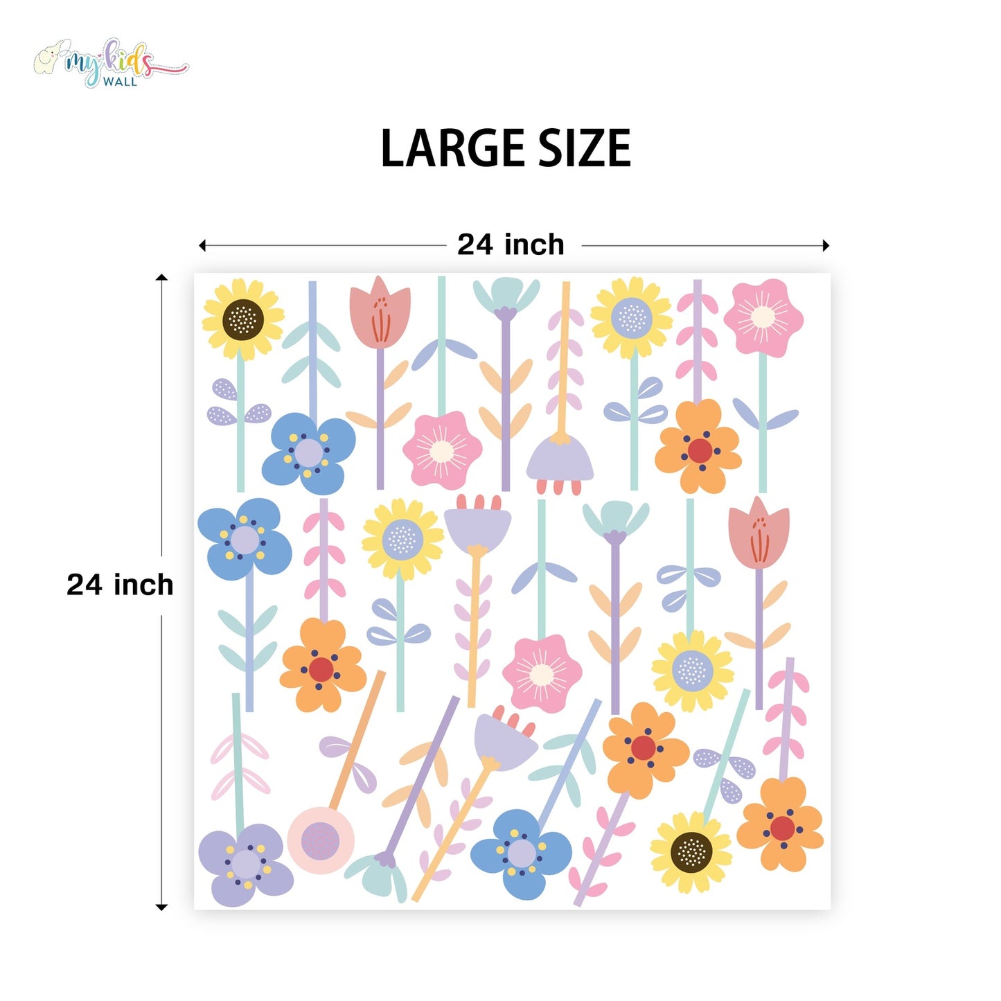 Whimsical Flowers Personalized Wall Stickers