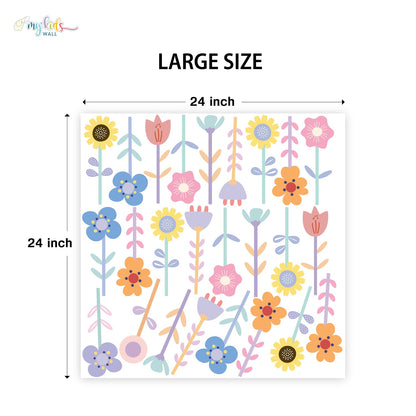 Whimsical Flowers Personalized Wall Stickers