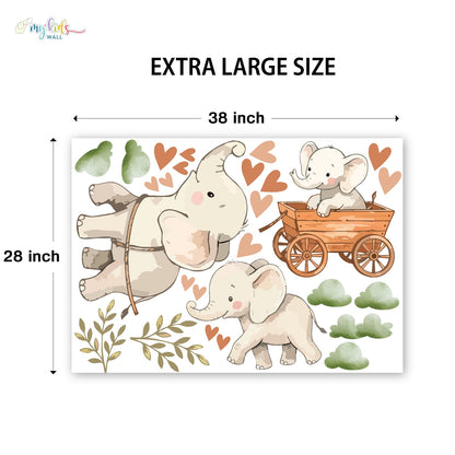Woodland Cute Elephant Personalized Wall Stickers