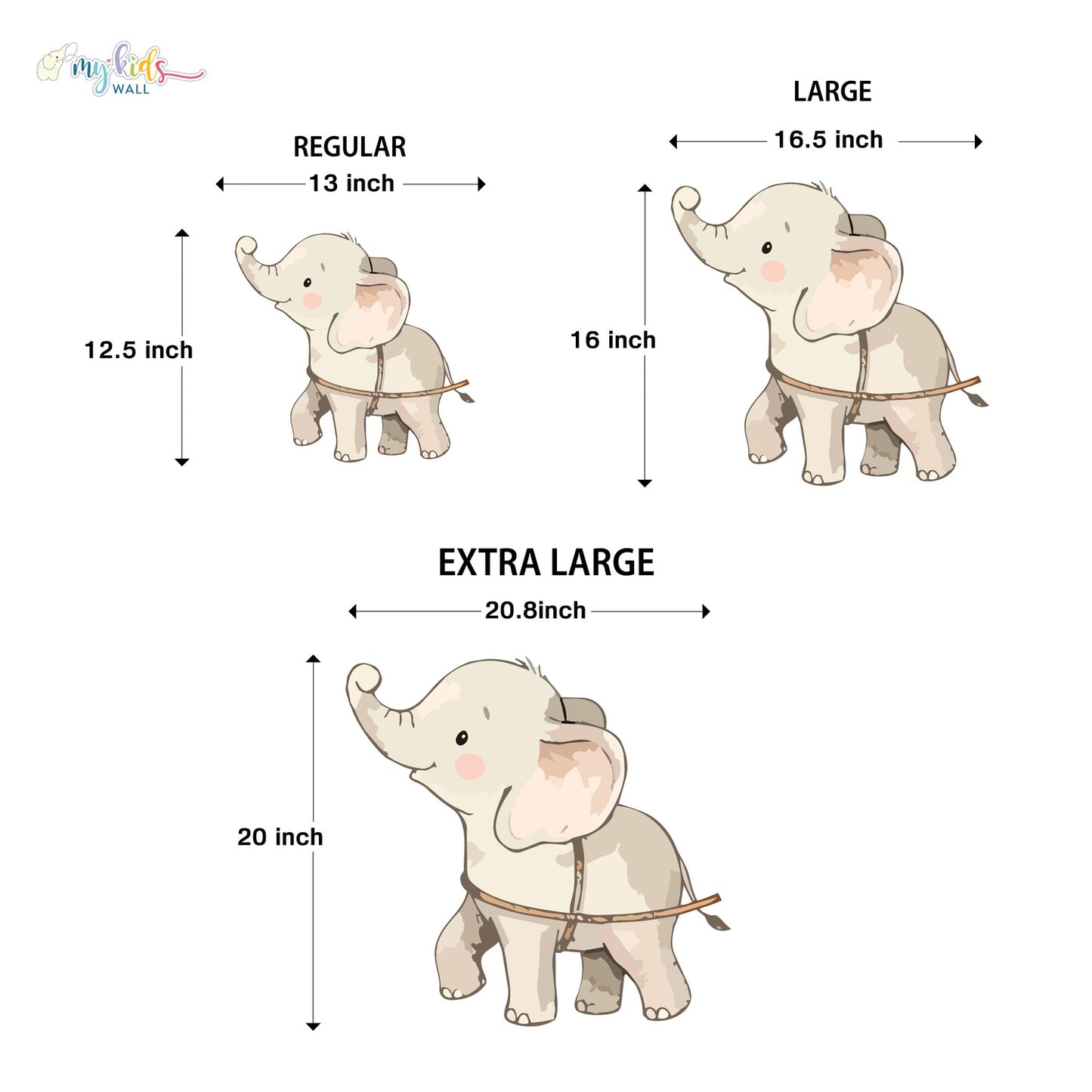 Woodland Cute Elephant Personalized Wall Stickers