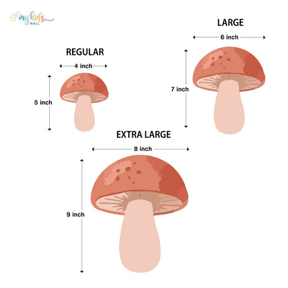 Woodland Mushrooms & Floral Personalized Wall Stickers