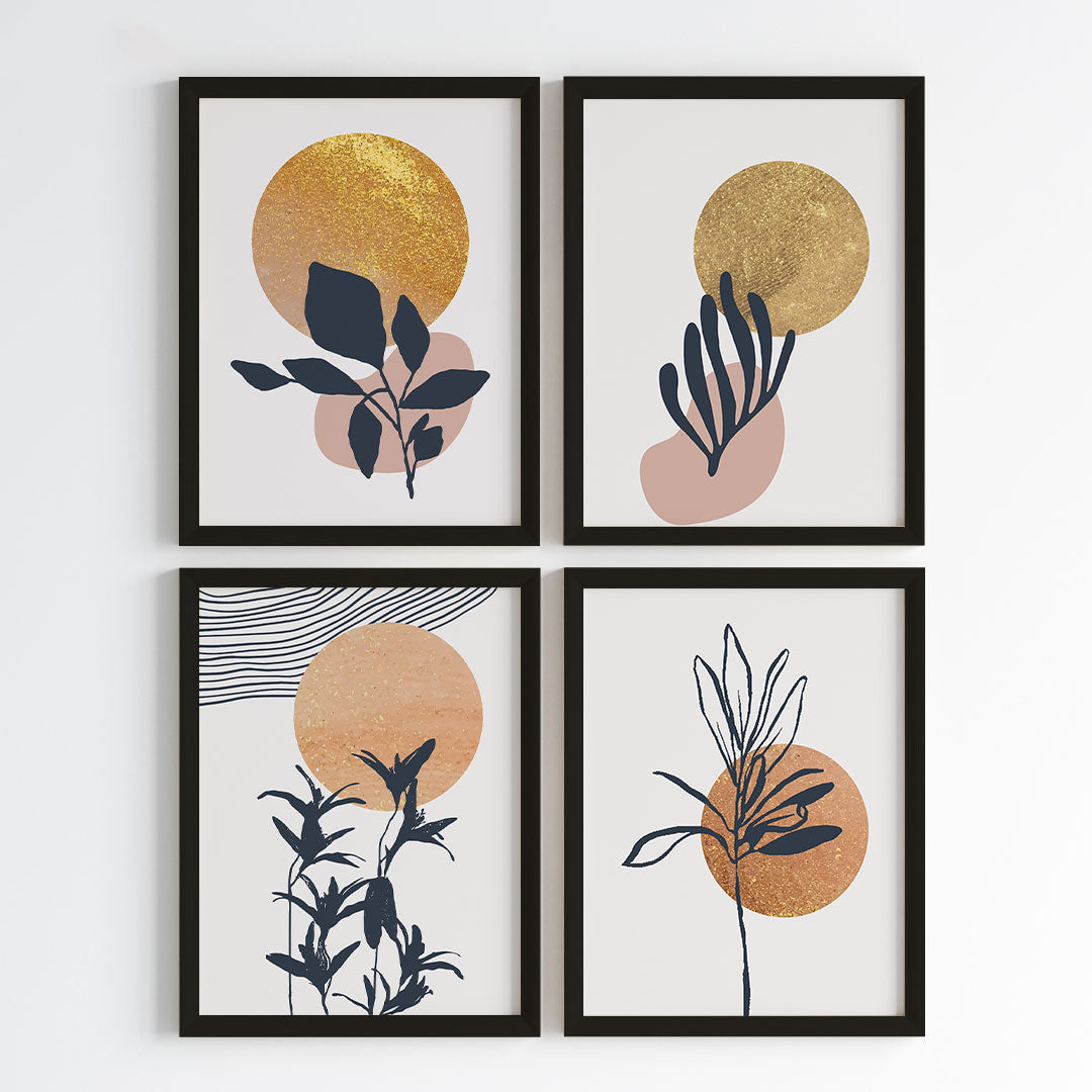 Abstract Solar Bloom Wall Art (Framed)