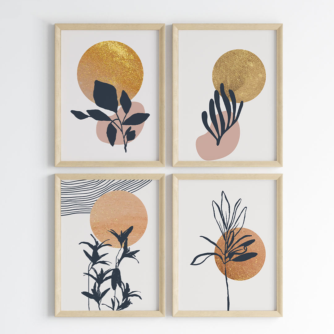 Abstract Solar Bloom Wall Art (Framed)