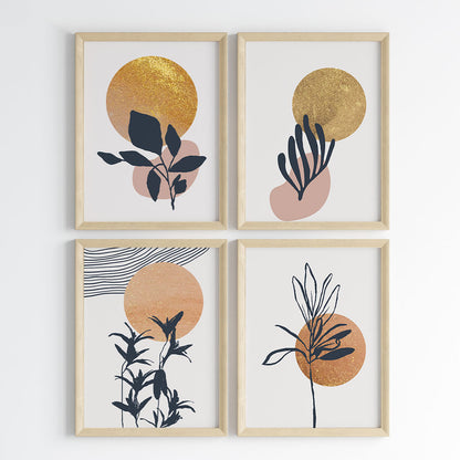Abstract Solar Bloom Wall Art (Framed)