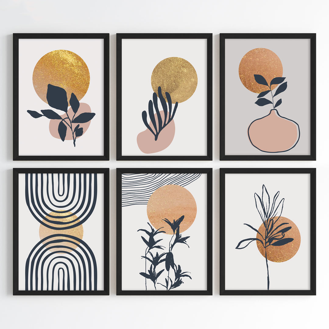 Abstract Solar Bloom Wall Art (Framed)