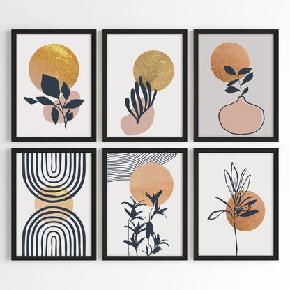Abstract Solar Bloom Wall Art (Framed)