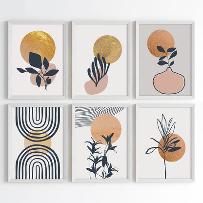 Abstract Solar Bloom Wall Art (Framed)