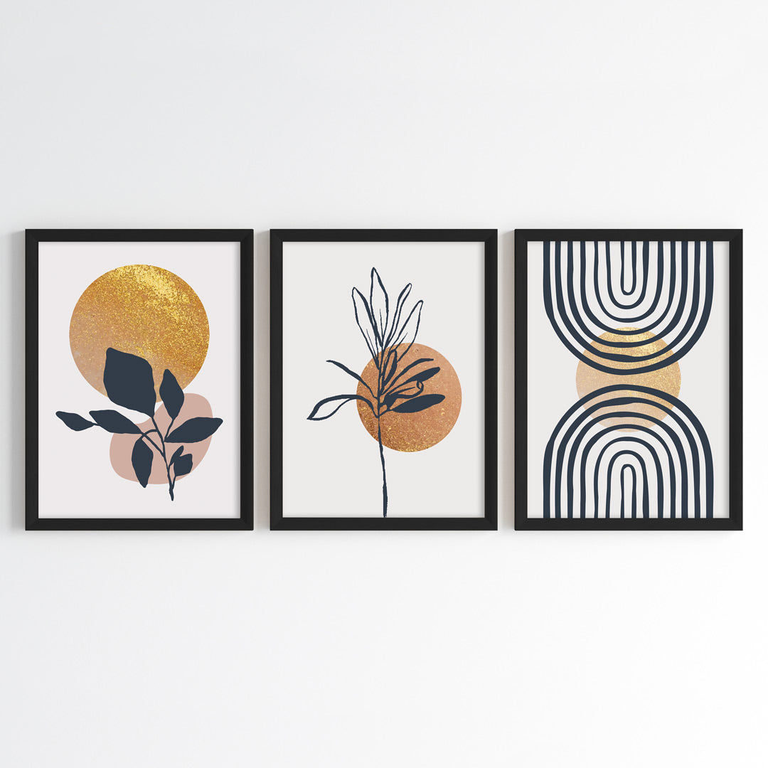 Abstract Solar Bloom Wall Art (Framed)