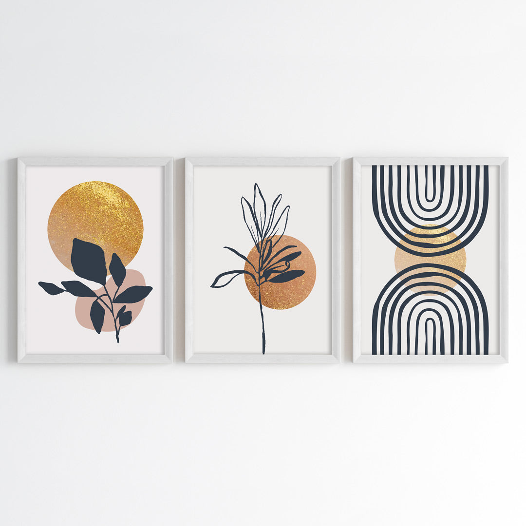 Abstract Solar Bloom Wall Art (Framed)