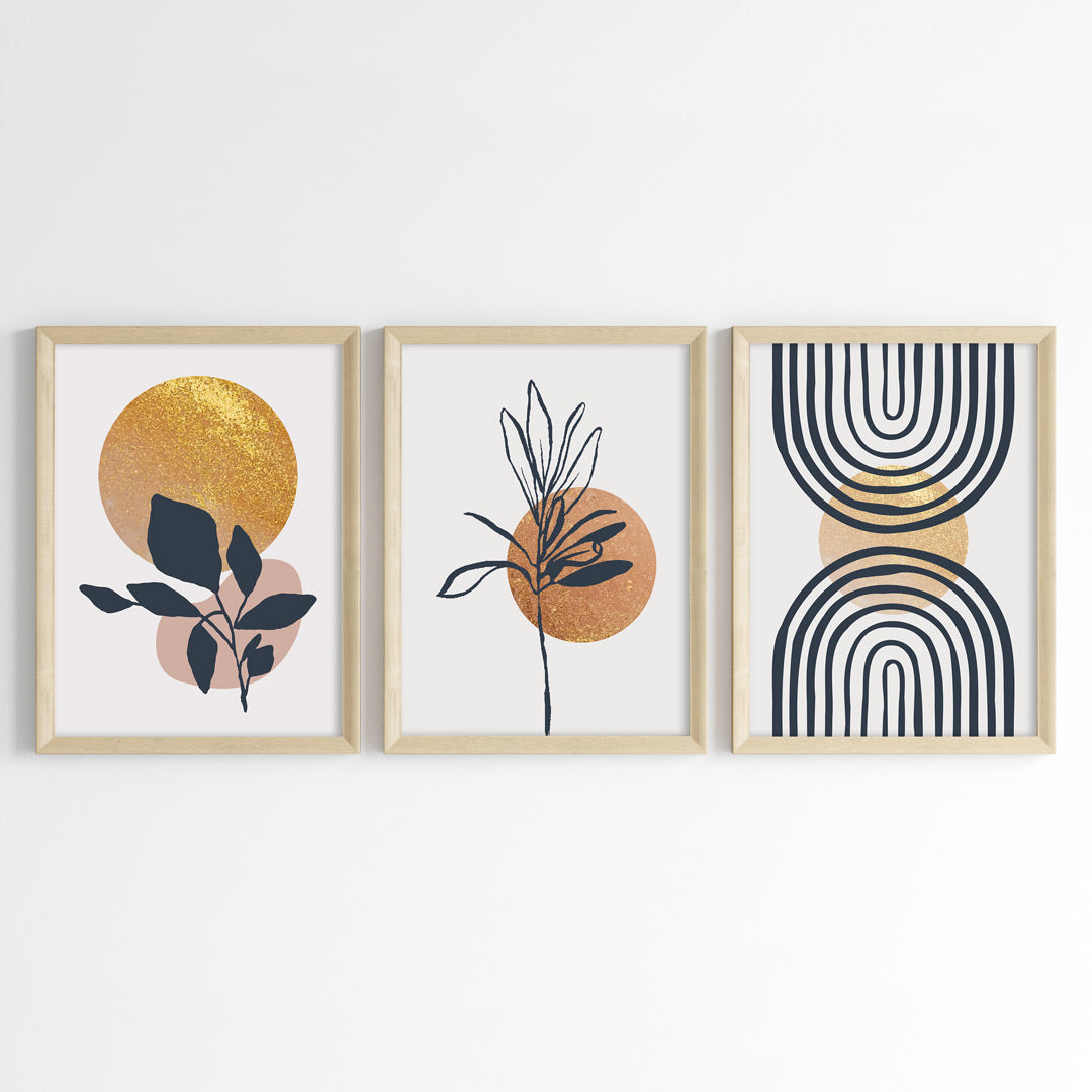 Abstract Solar Bloom Wall Art (Framed)