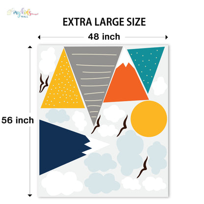 Adventure Mountains & Birds Personalized Wall Stickers