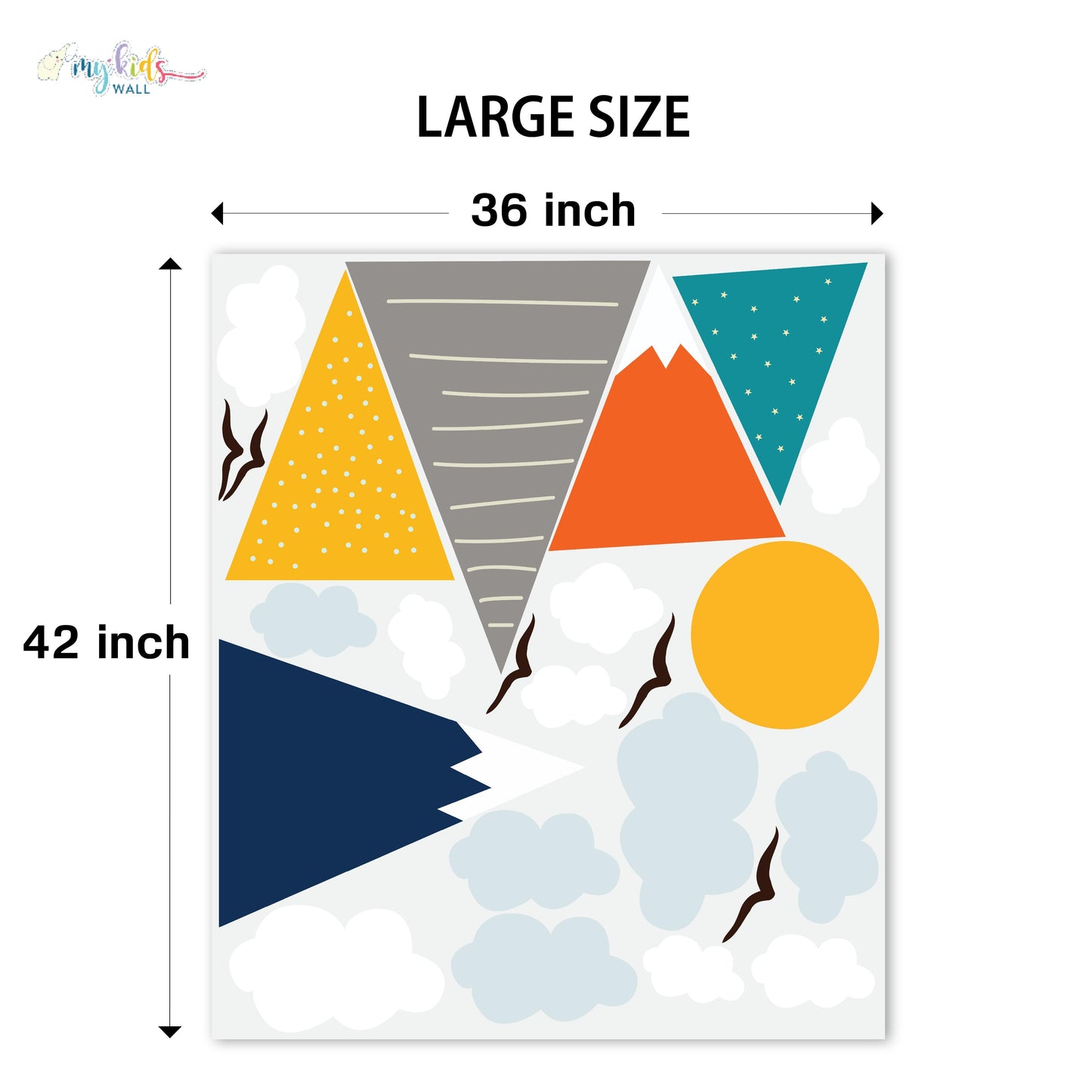 Adventure Mountains & Birds Personalized Wall Stickers
