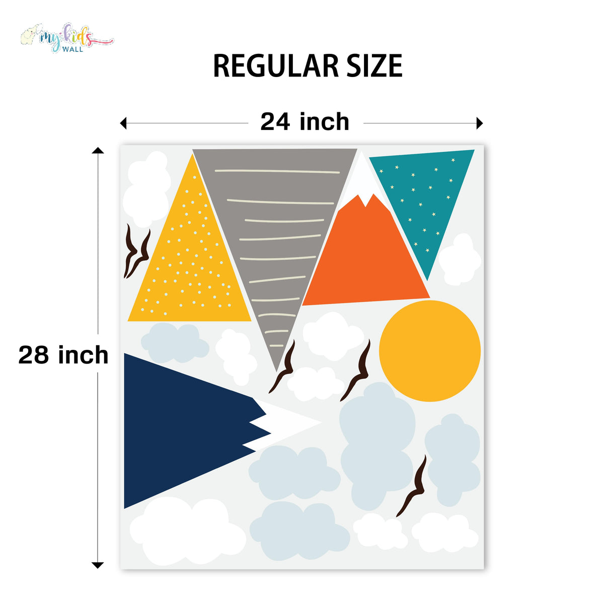 Adventure Mountains & Birds Personalized Wall Stickers