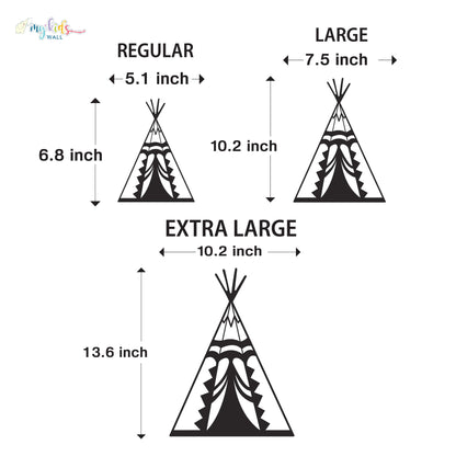 Adventure Teepee Tents Personalized Wall Stickers