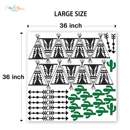 Adventure Teepee Tents Personalized Wall Stickers