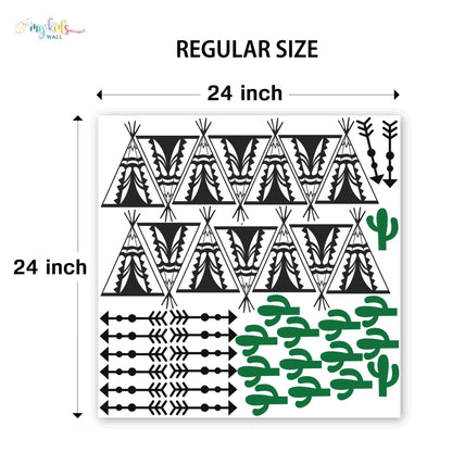 Adventure Teepee Tents Personalized Wall Stickers