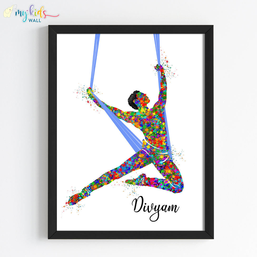 Aerial Yoga Personalized Wall Art (Framed) New