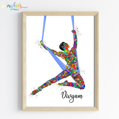 Aerial Yoga Personalized Wall Art (Framed) New