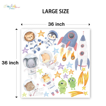 Animal Astronauts Space Adventure Personalized Wall Stickers