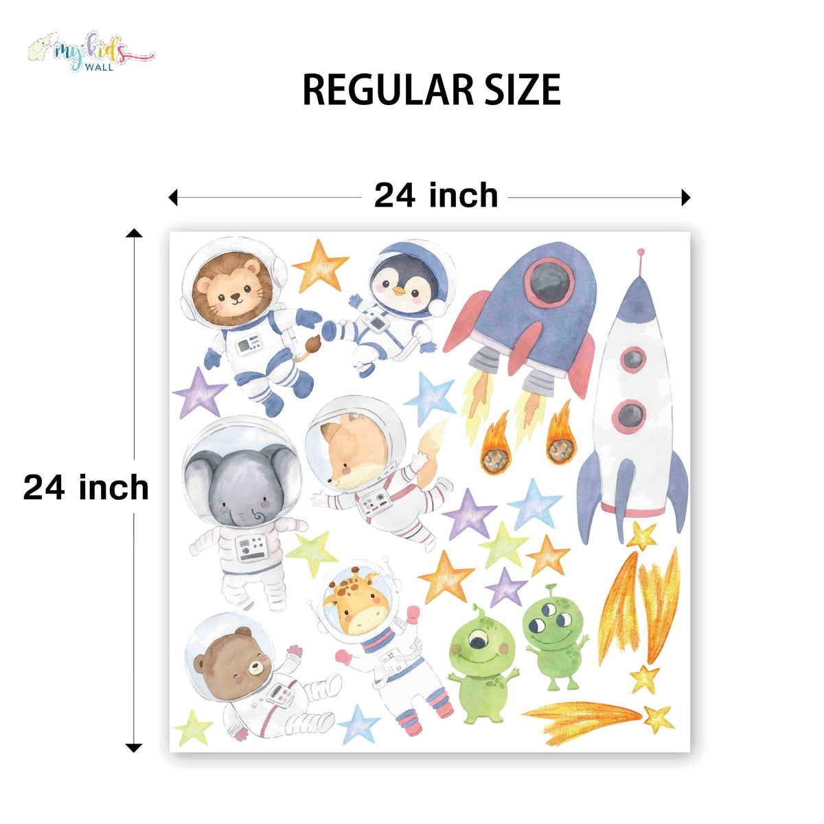 Animal Astronauts Space Adventure Personalized Wall Stickers