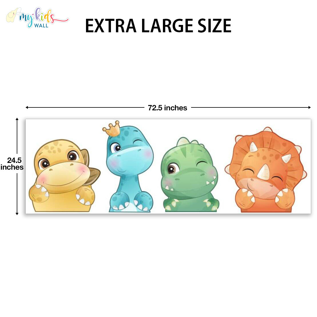 baby dinosaurs watercolor extra large size wall stickers